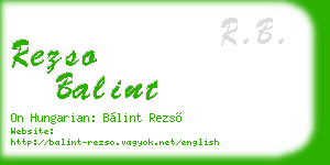 rezso balint business card
